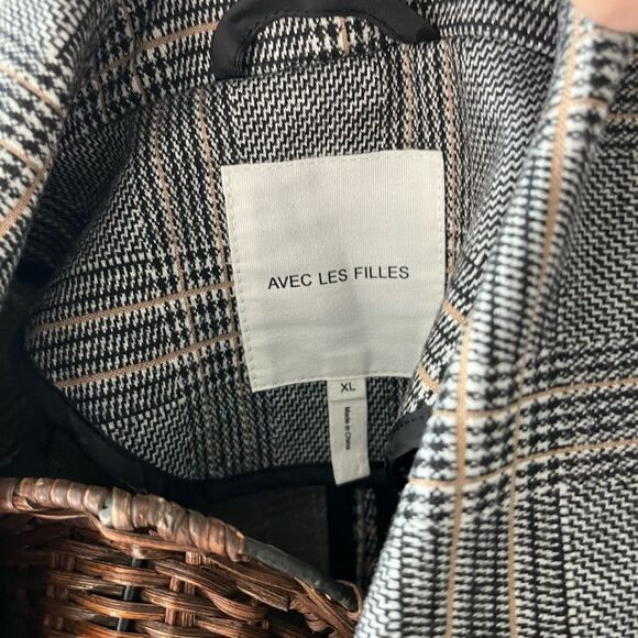Avec les filles classic plaid button up coat XL - Picture 4 of 6